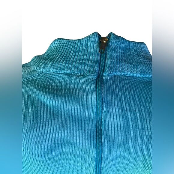 Original Beston Euatoriana Turquoise Leightweight Vintage Mock Neck Size S/M - Picture 10 of 11
